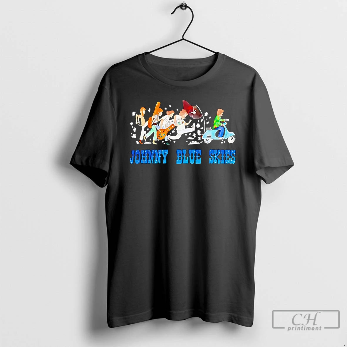 Premium Sturgill Simpson Scooter Johnny Blue Skies T-Shirts, Hoodie, Sweatshirt | AU18TeeNovaLab.com