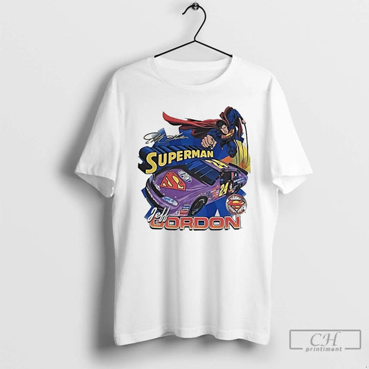 Premium Superman X Jeff Gordon Nascar 90s Racing Signature Vintage