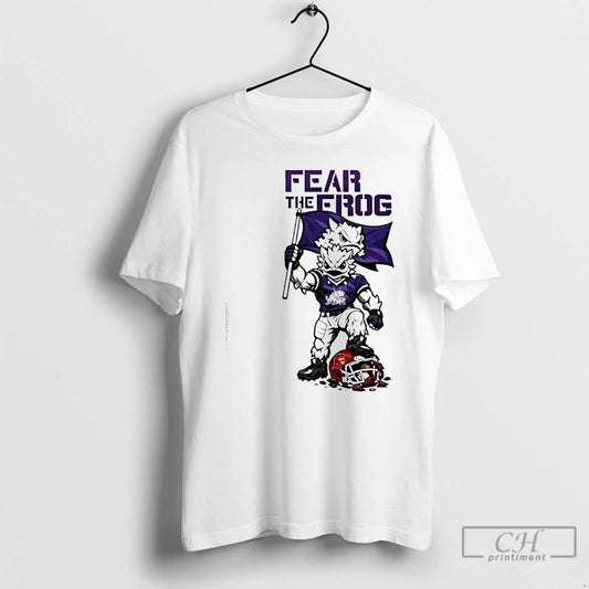 Premium Tcu Horned Frogs Fear The Frog With Superfrog Mascot T-Shirts, Hoodie, Sweatshirt | AU18TeeNovaLab.com