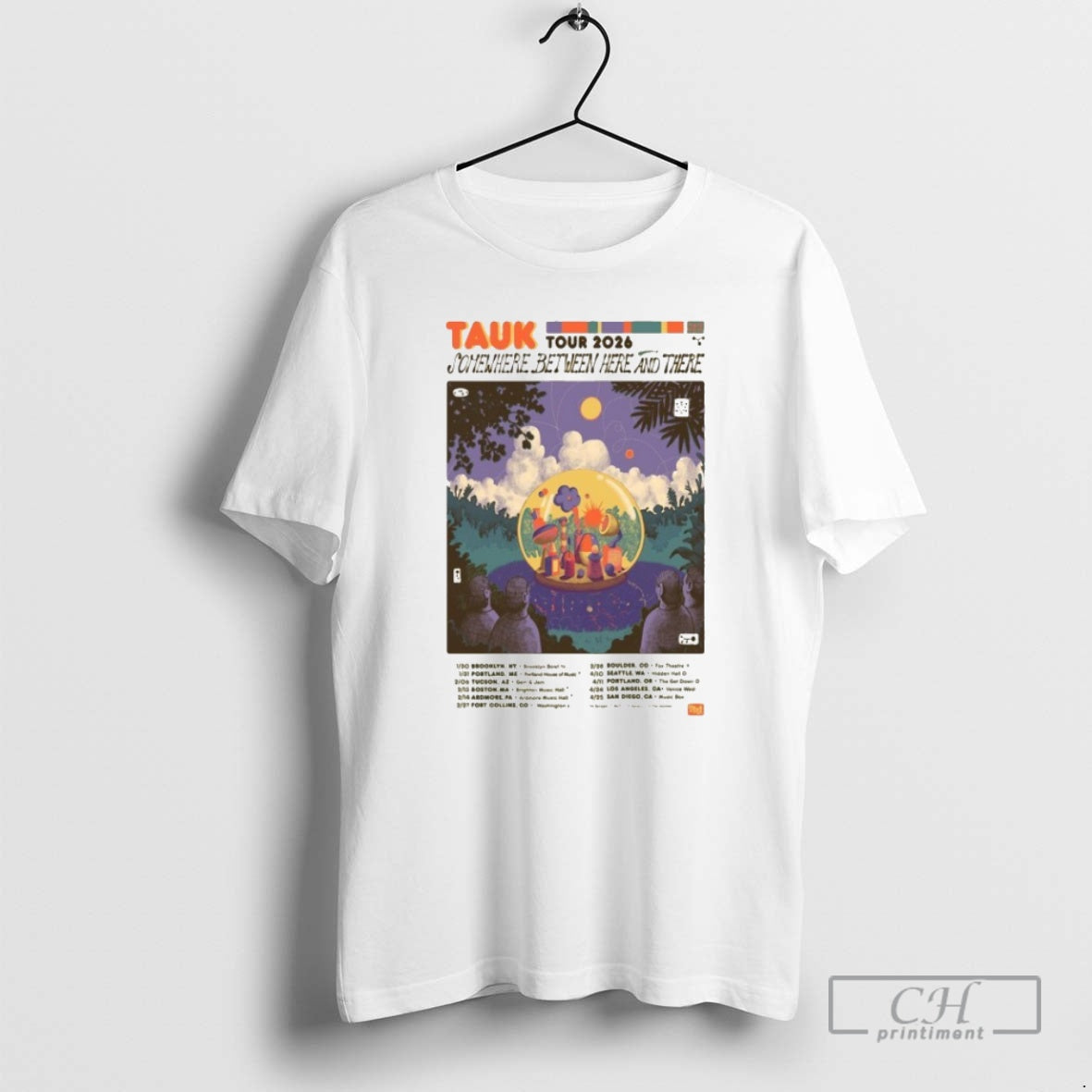 Premium Tauk Somewhere Between Here And There Tour 2026 Shirt Sweater Hoodie, Sweatshirt | AU18TeeNovaLab.com