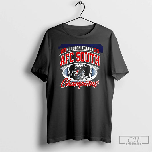 Premium Texans 2025 Afc South Champions T-Shirts, Hoodie, Sweatshirt | AU18TeeNovaLab.com