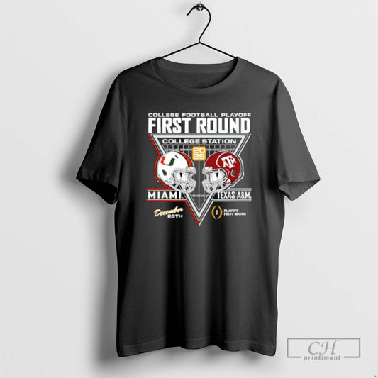 Premium Texas Am Aggie Vs Miami 2025 26 Cfp First Round Helmets Shirt Sweater Hoodie, Sweatshirt | AU18TeeNovaLab.com