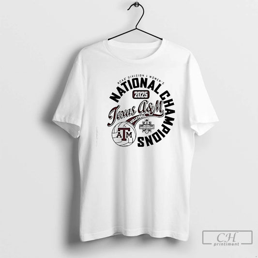 Premium Texas Am Aggies 2025 Womens Volleyball National Champions T-Shirts, Hoodie, Sweatshirt | AU18TeeNovaLab.com