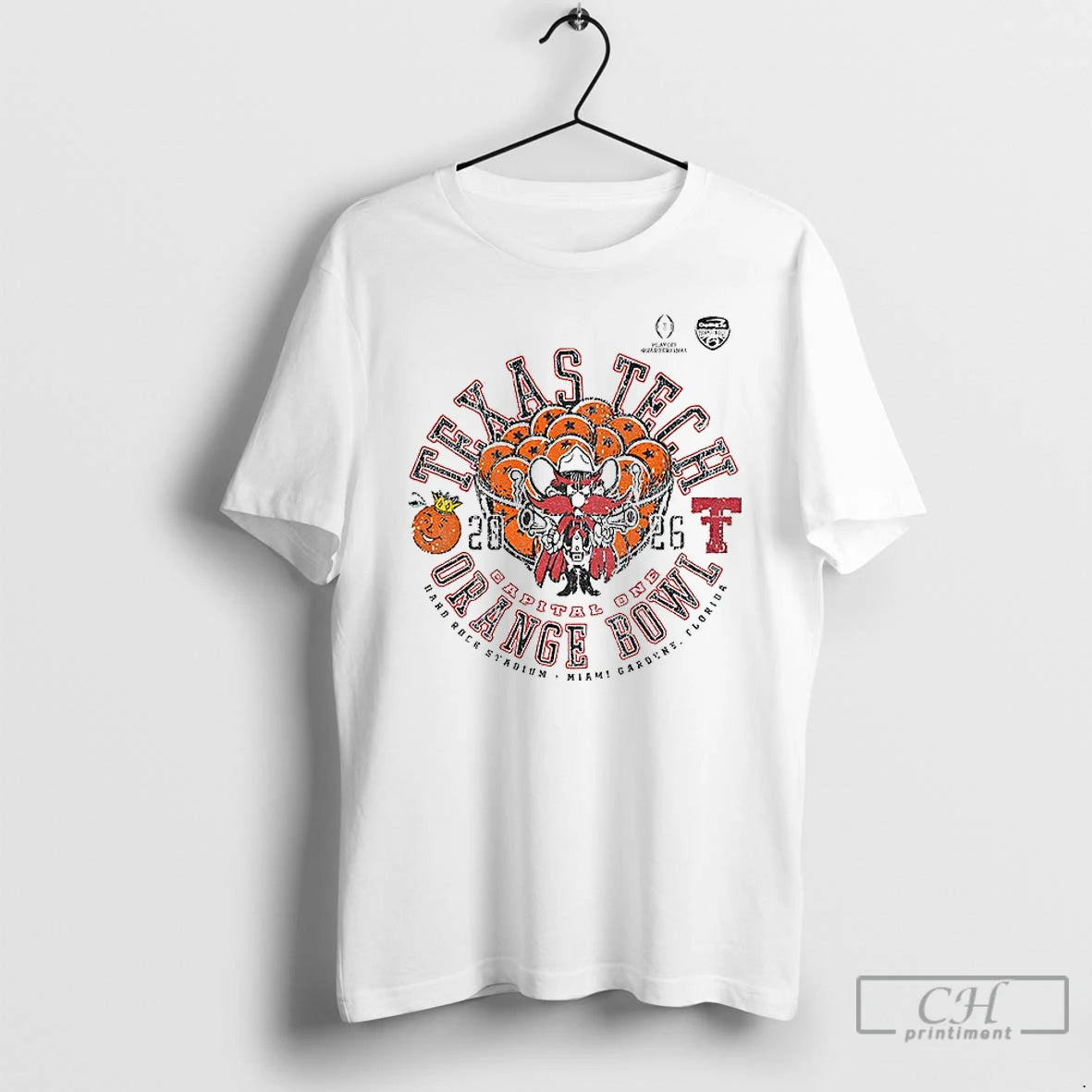 Premium Texas Tech 2025 Cfp Orange Bowl Retro T-Shirts, Hoodie, Sweatshirt | AU18TeeNovaLab.com