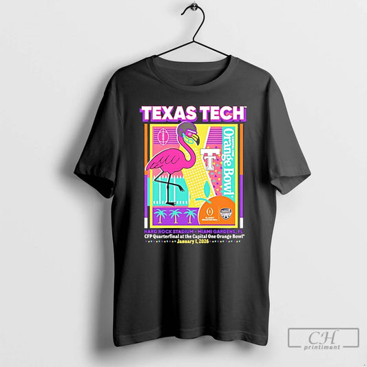 Premium Texas Tech Red Raiders Cfp 2025 Orange Bowl Postseason Graphic T-Shirts, Hoodie, Sweatshirt | AU18TeeNovaLab.com