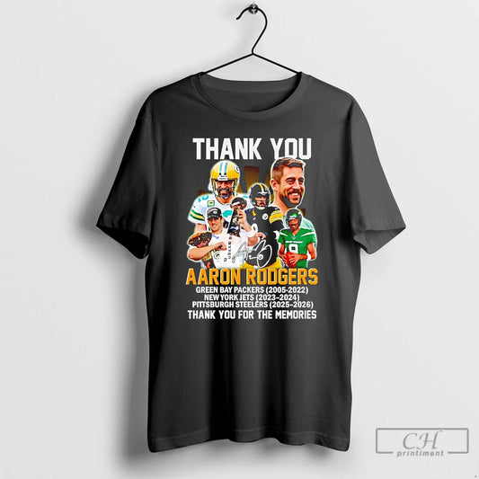 Premium Thank You Aaron Rodgers Packers Jets Steelers Signature T-Shirts, Hoodie, Sweatshirt | AU18TeeNovaLab.com