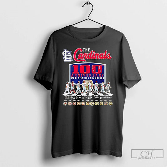 Premium The Cardinals 100th Anniversary World Series Champions Abbey Road T-Shirts, Hoodie, Sweatshirt | AU18TeeNovaLab.com
