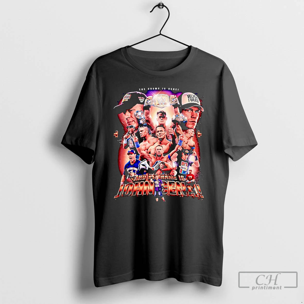 Premium The Champ Is Here And His Name Is John Cena Graphic Christmas T Shirts Hoodie, Sweatshirt | AU18TeeNovaLab.com