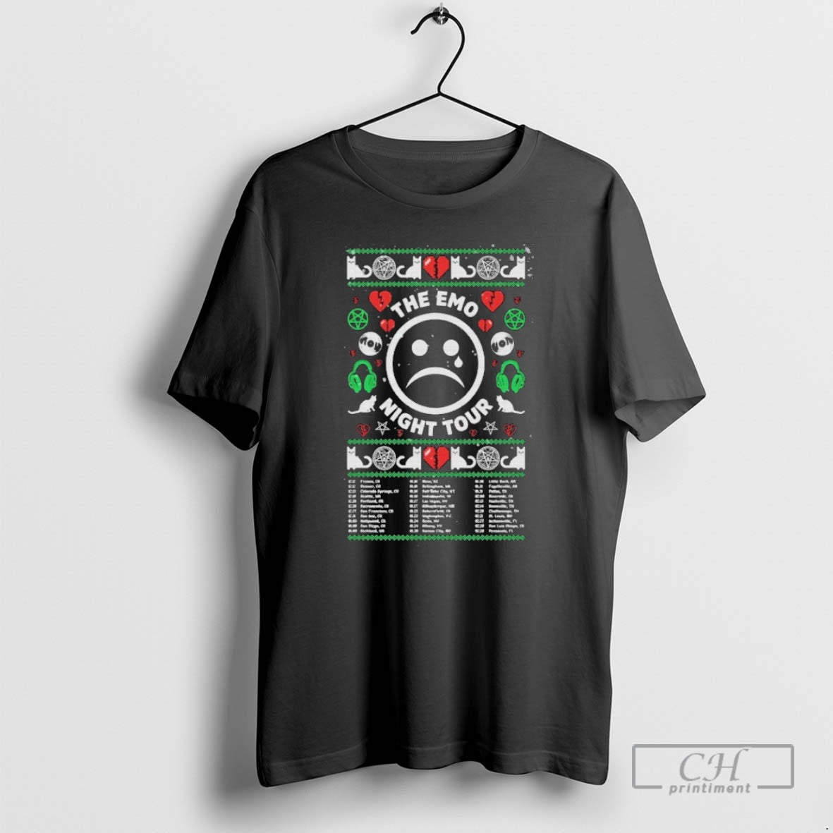 Premium The Emo Night Tour 2026 Sad Ugly Christmas Shirt Sweater Hoodie, Sweatshirt | AU18TeeNovaLab.com