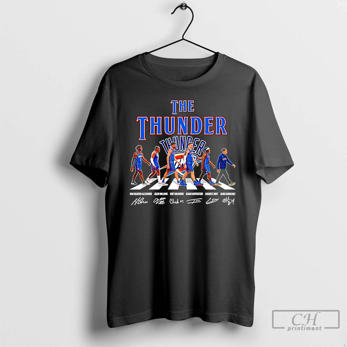 Premium The Oklahoma Thunder Cross The Street Signatures 2026 T-Shirts, Hoodie, Sweatshirt | AU18TeeNovaLab.com