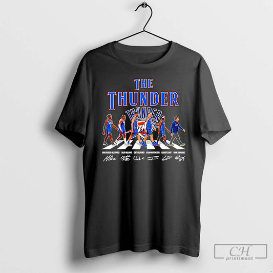 Premium The Oklahoma Thunder Cross The Street Signatures 2026 T-Shirts, Hoodie, Sweatshirt | AU18TeeNovaLab.com