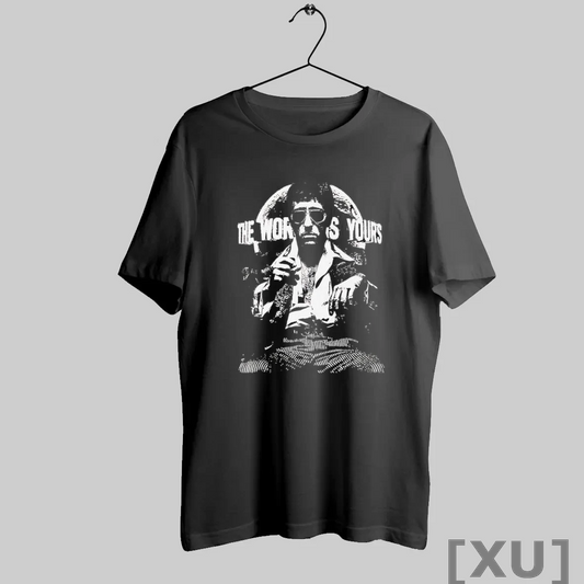 Premium The World Is Yours Retro Graphic T Shirts