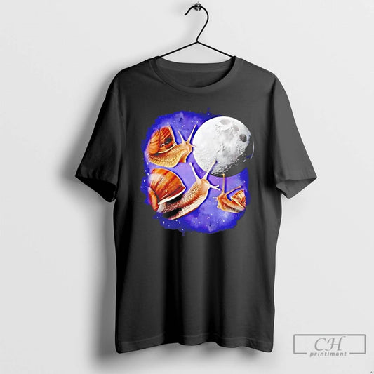 Premium Three Snails With The Moon T-Shirts, Hoodie, Sweatshirt | AU18TeeNovaLab.com