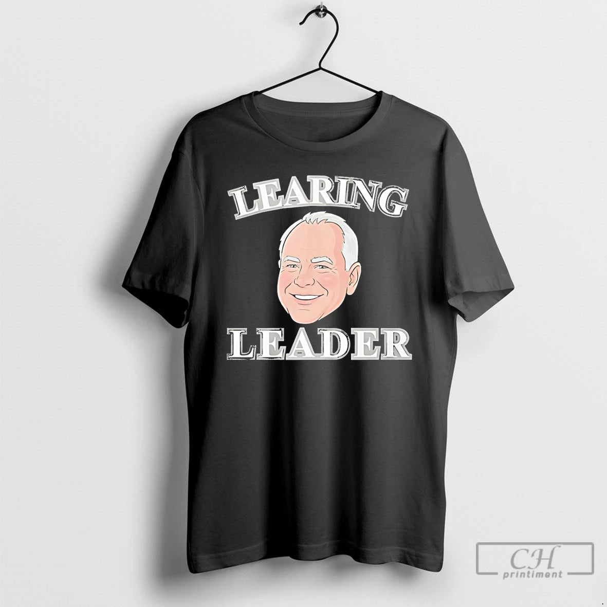 Premium Tim Walz Big Face Cartoon Learning Leader T-Shirts, Hoodie, Sweatshirt | AU18TeeNovaLab.com