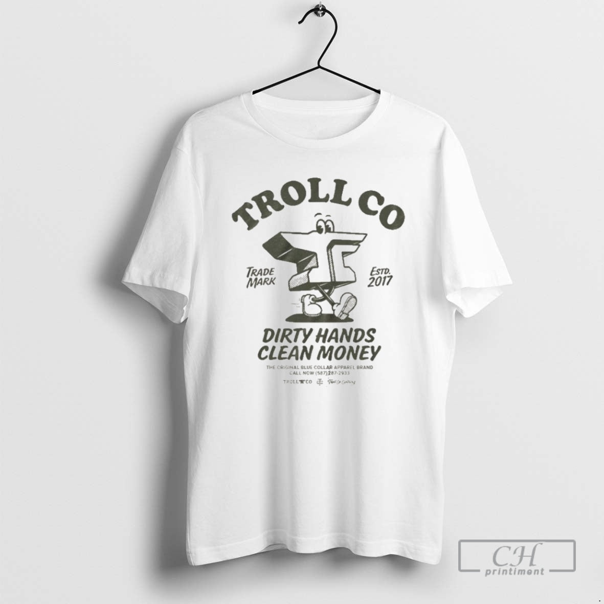 Premium Troll Co Dirty Hands Clean Money Ramblin Anvil Shirt Sweater Hoodie, Sweatshirt | AU18TeeNovaLab.com