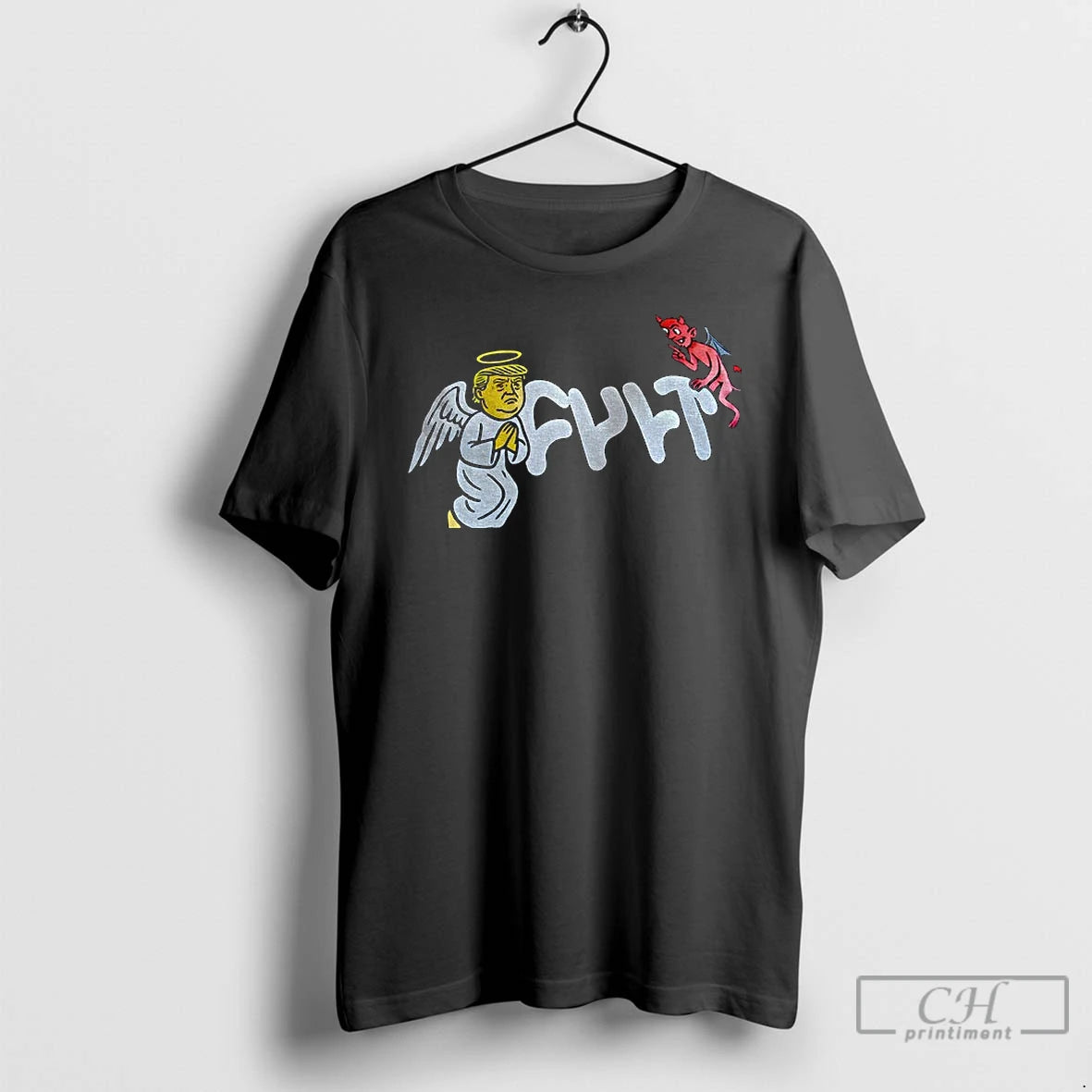Premium Trump Angel And Devil Fylt Funny Meme T-Shirts, Hoodie, Sweatshirt | AU18TeeNovaLab.com
