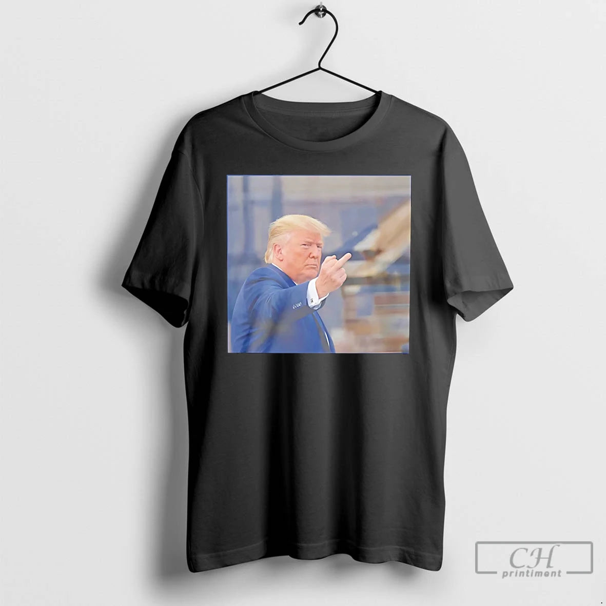 Premium Trump Flips Off Middle Finger On Michigan T-Shirts, Hoodie, Sweatshirt | AU18TeeNovaLab.com