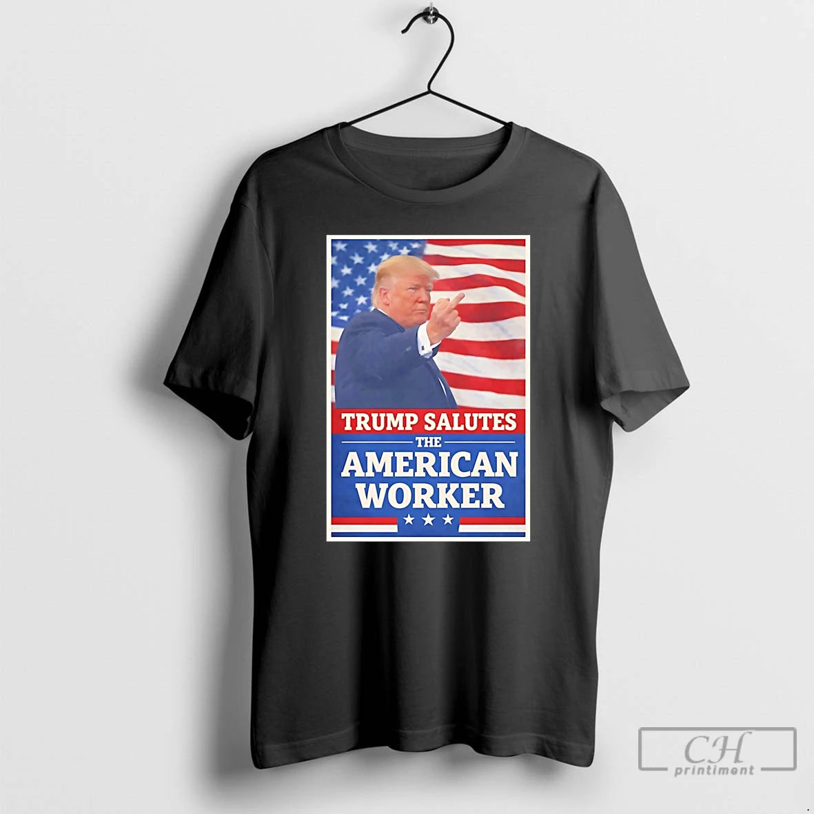 Premium Trump Salutes The American Worker T-Shirts, Hoodie, Sweatshirt | AU18TeeNovaLab.com