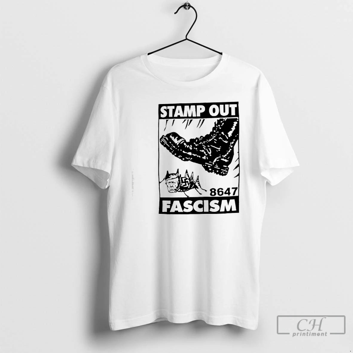 Premium Trump Stamp Out Fascism 8647 T-Shirts, Hoodie, Sweatshirt | AU18TeeNovaLab.com