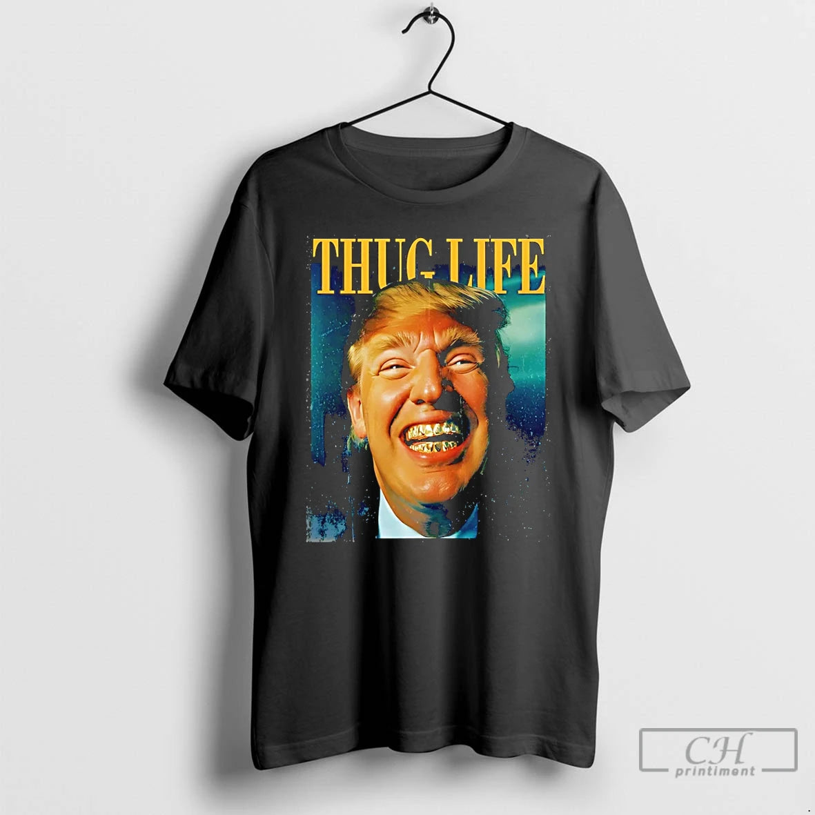 Premium Trump Thug Life Gold Grill Graphic T-Shirts, Hoodie, Sweatshirt | AU18TeeNovaLab.com