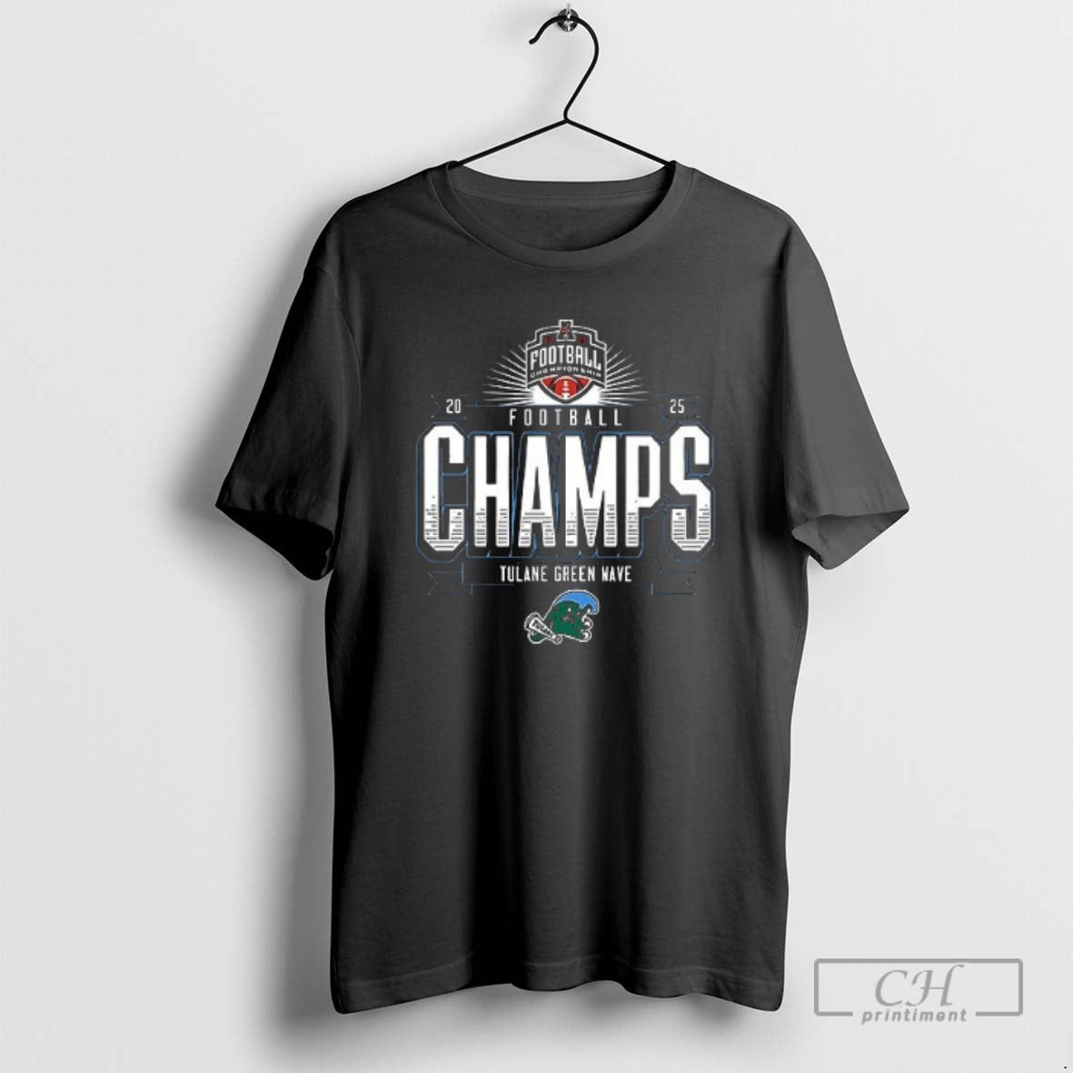 Premium Tulane Green Wave American Football Champions Logo Double Graphic Shirt Sweater Hoodie, Sweatshirt
