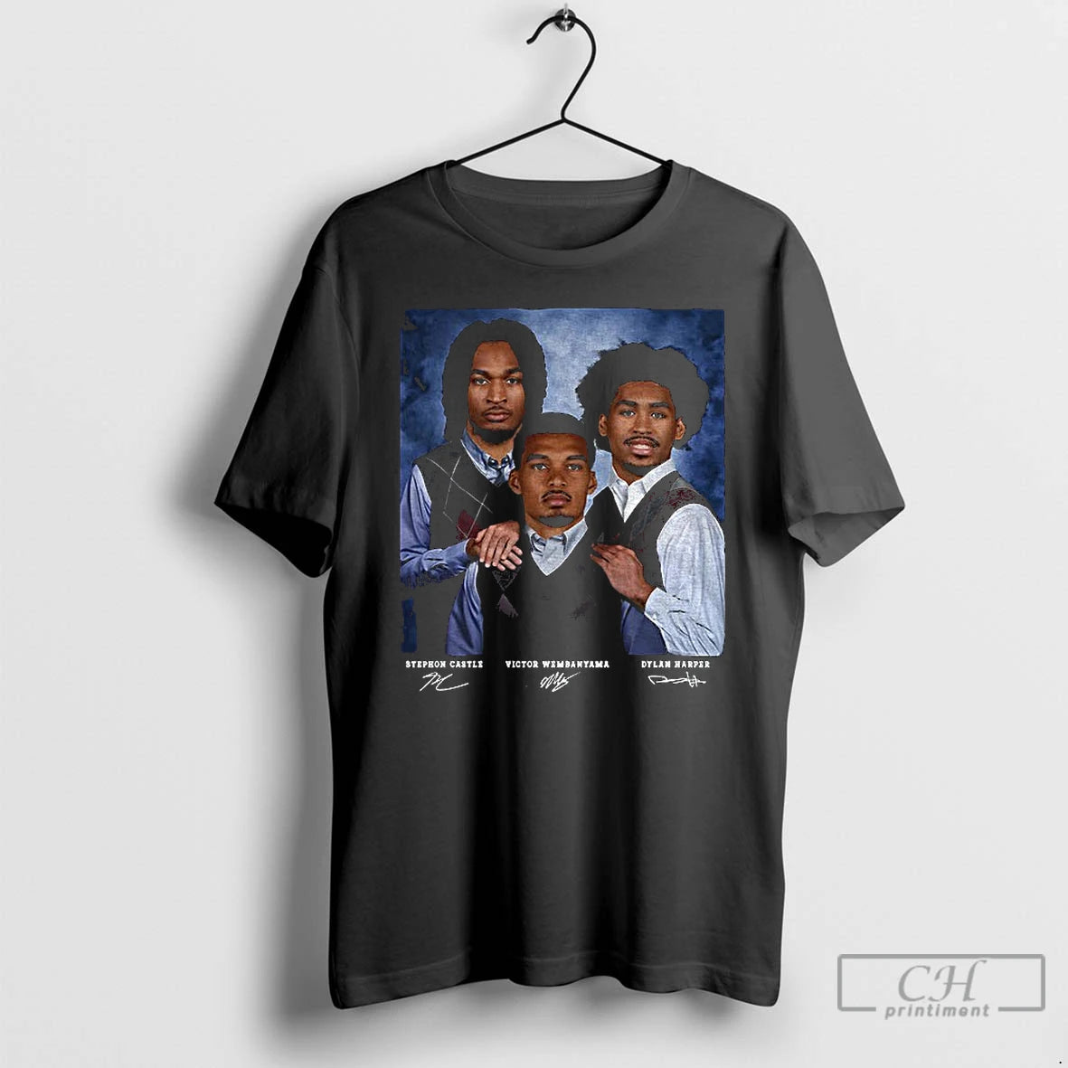 Premium Victor Wembanyama Dylan Harper Stephon Castle San Antonio Spurs Basketball Step Brothers Vintage T-Shirts,...