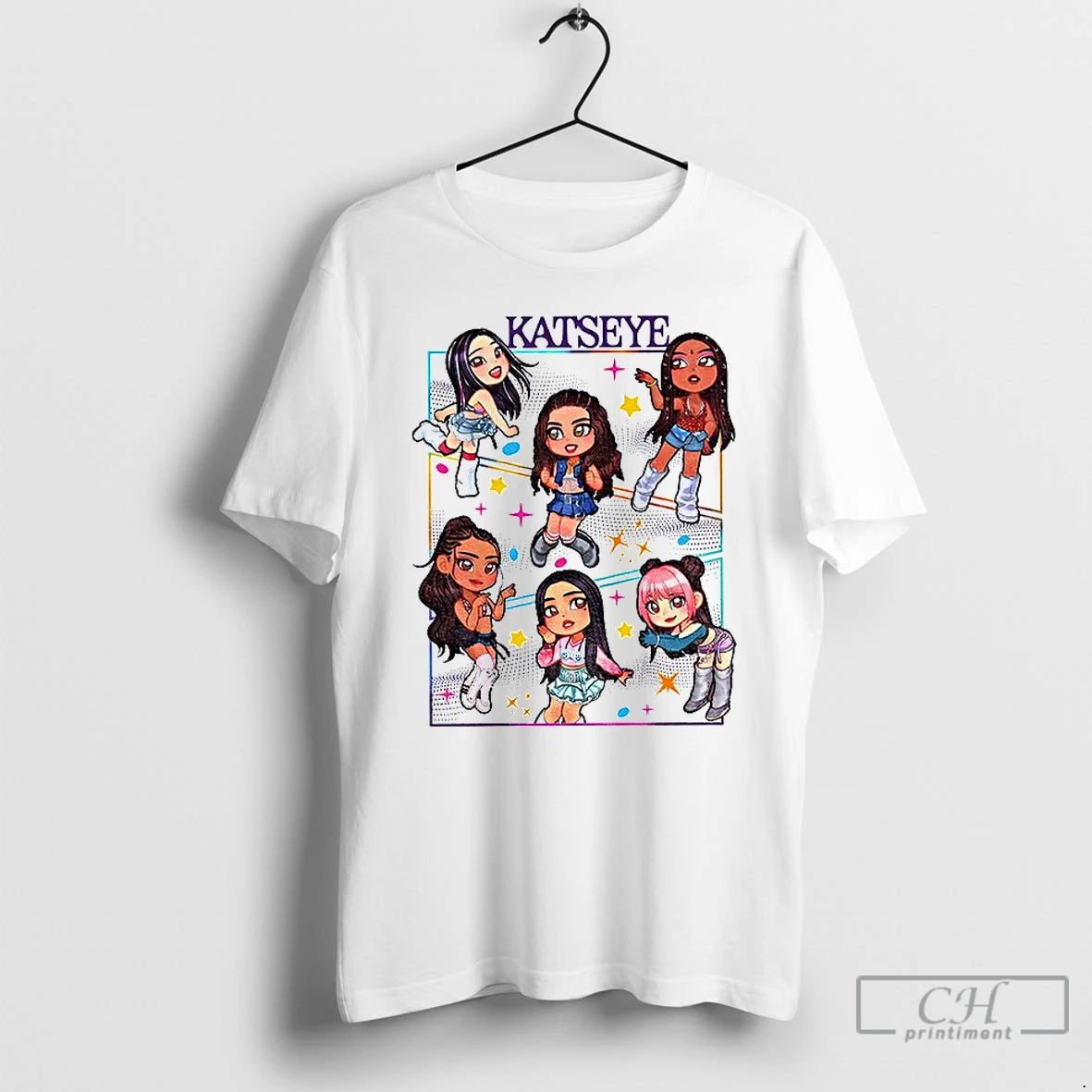 Premium Vintage Katseye Member Chibi T-Shirts, Hoodie, Sweatshirt | AU18TeeNovaLab.com