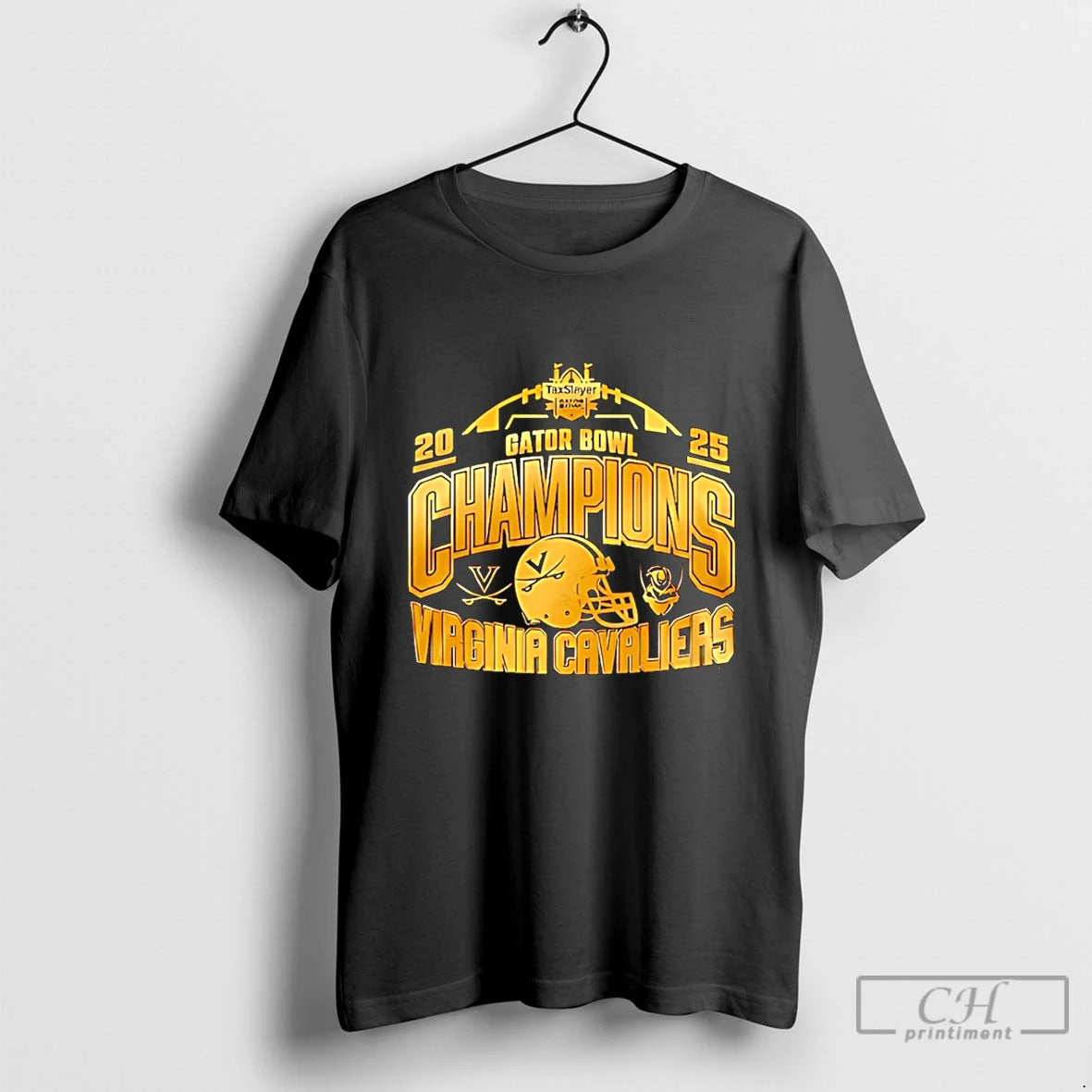 Premium Virginia Cavaliers 2025 Taxslayer Gator Bowl Champions Helmet Gold T-Shirts, Hoodie, Sweatshirt | AU18TeeNovaLab.com