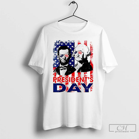 Premium Washington And Lincoln Usa Flag Presidents Day Retro Tribute T-Shirts, Hoodie, Sweatshirt | AU18TeeNovaLab.com