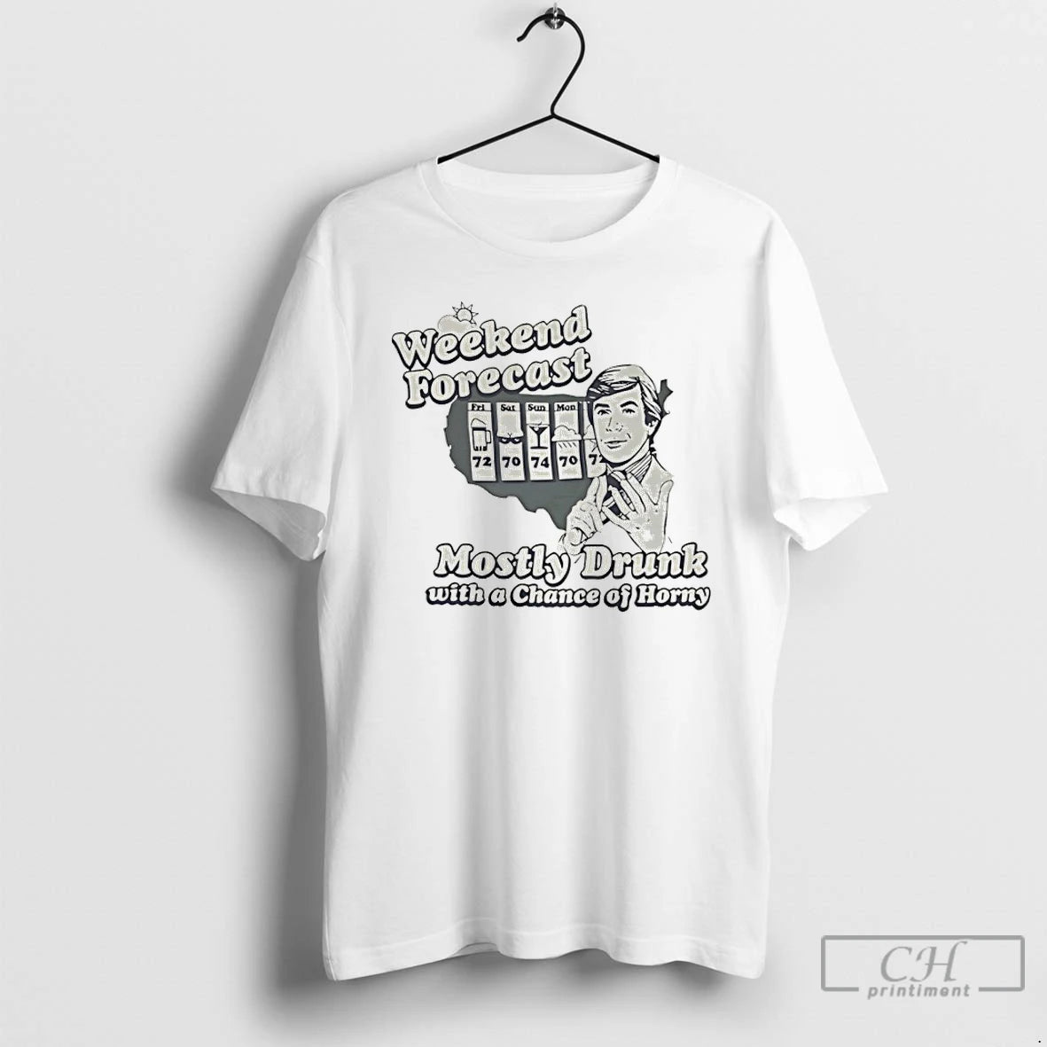 Premium Weekend Forecast Mostly Drunk Chance Horny T-Shirts, Hoodie, Sweatshirt | AU18TeeNovaLab.com