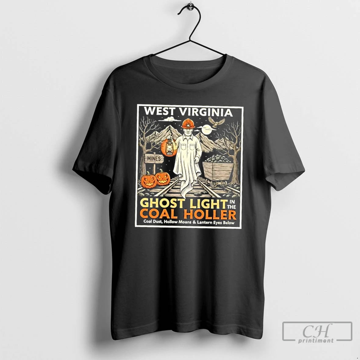 Premium West Virginia Ghost Light In The Coal Holler Halloween T Shirts