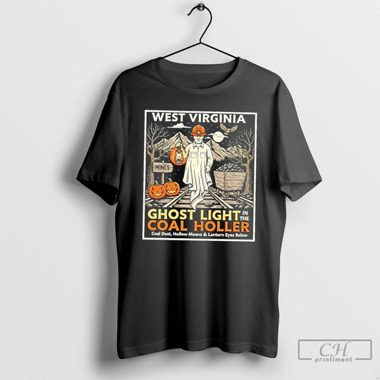 Premium West Virginia Ghost Light In The Coal Holler Halloween T Shirts