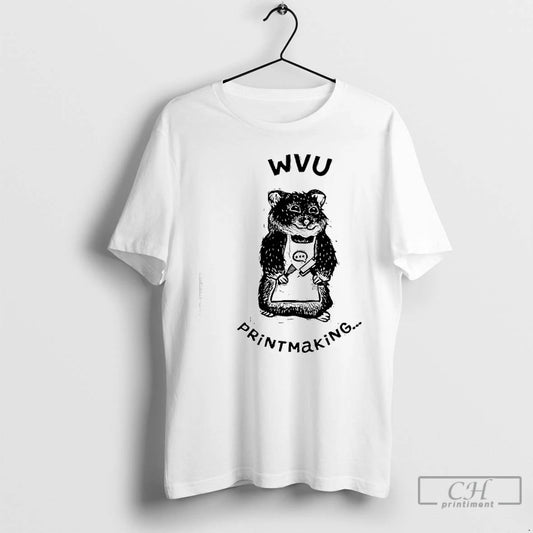 Premium West Virginia University Wvu Engraved Hamster Chef Printmaking T-Shirts, Hoodie, Sweatshirt | AU18TeeNovaLab.com