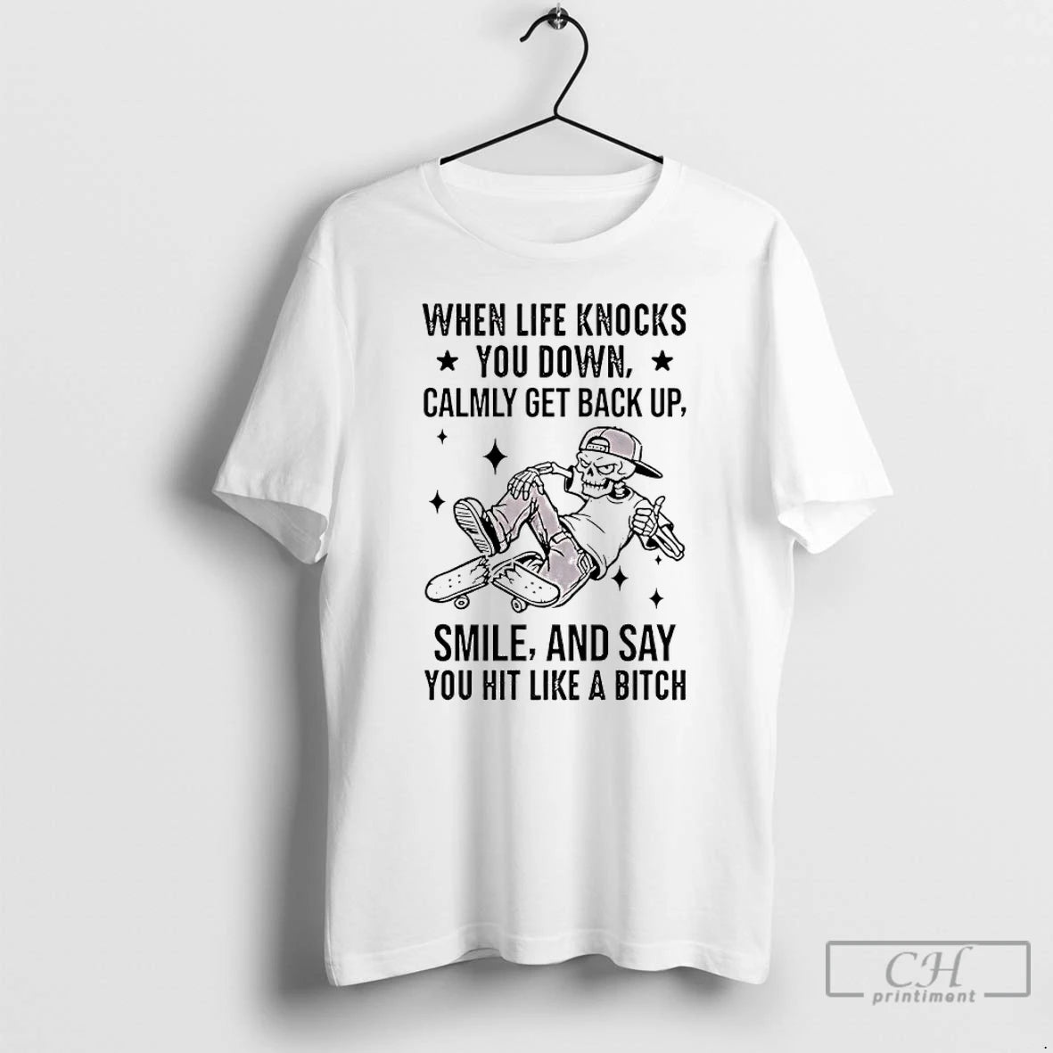 Premium When Life Knocks You Down Calmly Get Back Up Smile And Say You Hit T-Shirts, Hoodie, Sweatshirt | AU18TeeNovaLab.com