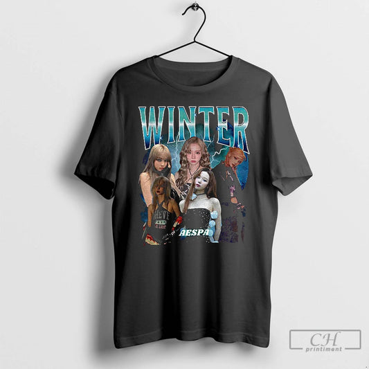 Premium Winter Aespa Retro 90s Kpop T-Shirts, Hoodie, Sweatshirt | AU18TeeNovaLab.com