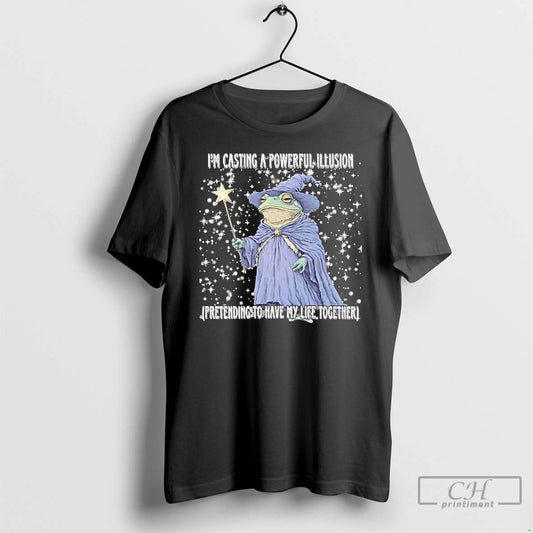 Premium Wizard Frog Im Casting A Powerful Illusion T-Shirts, Hoodie, Sweatshirt | AU18TeeNovaLab.com
