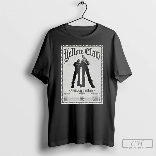 Premium Yellow M F Claw Jesus Love Trap Music 2026 T-Shirts, Hoodie, Sweatshirt | AU18TeeNovaLab.com