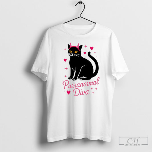 Purranormal Diva Black Cat Horns Heart