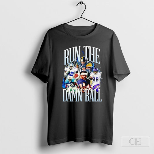 Run The Damn Ball Football Graphic