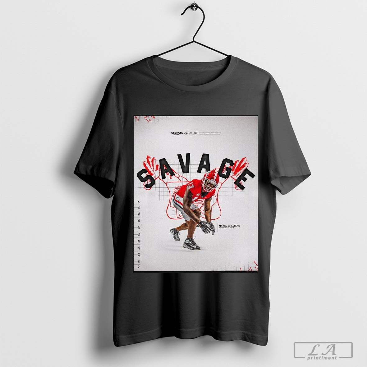 Savage Georgia Bulldogs Mykel Williams 2024 Godawgs Poster