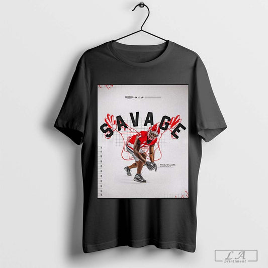 Savage Georgia Bulldogs Mykel Williams 2024 Godawgs Poster