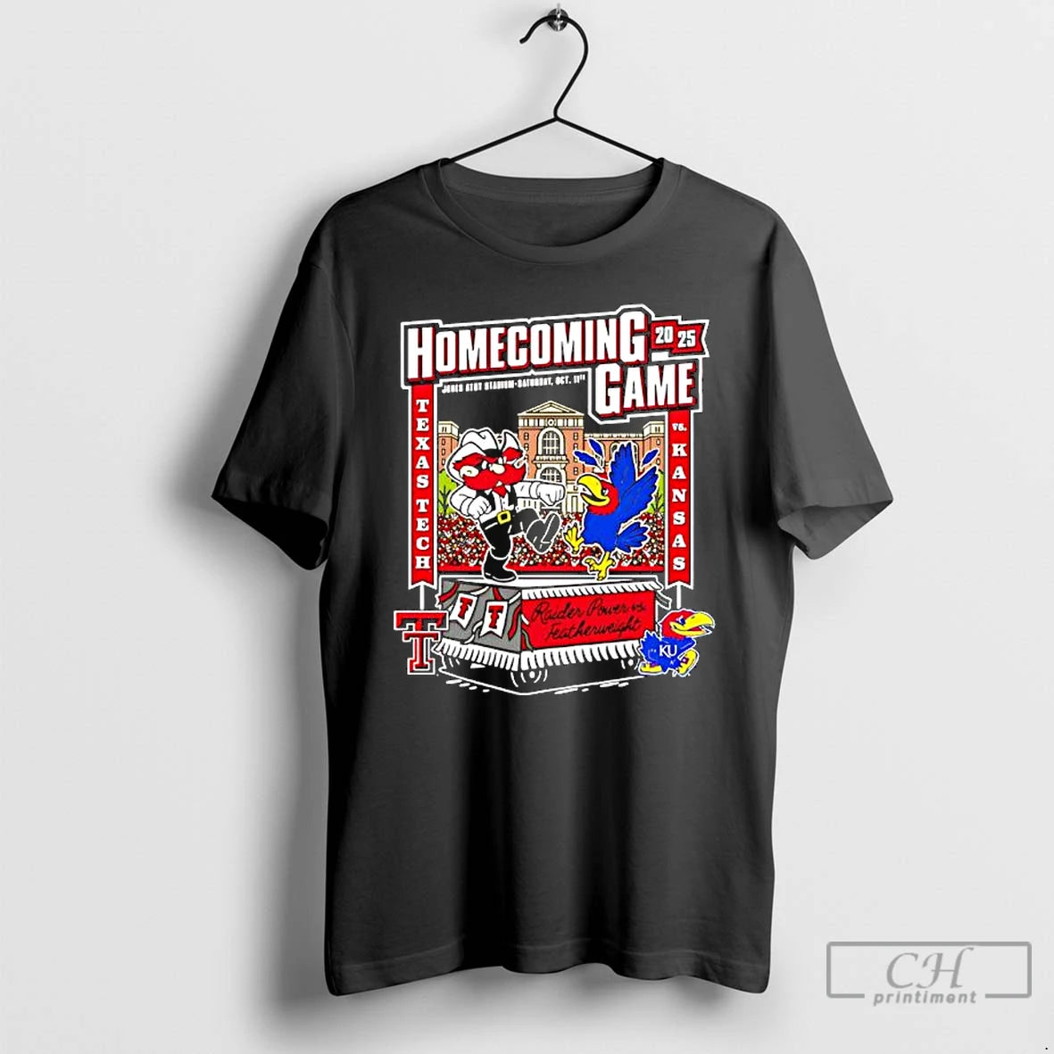 Texas Tech Vs Kansas 2025 Homecoming Gameday T Shirts