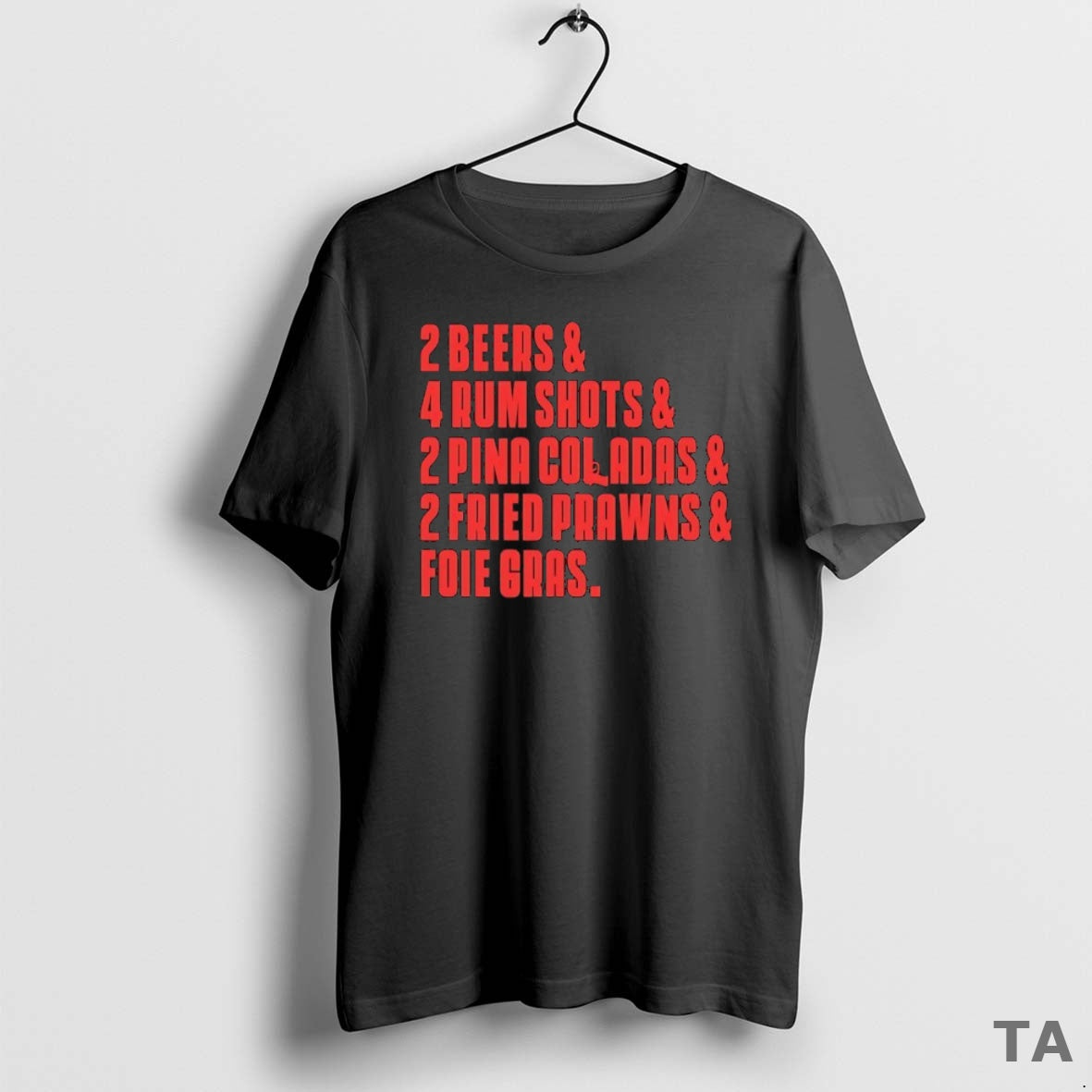 Top 2 Beers And 4 Rum Shots And 2 Pina Coladas And 2 Fried Prawns T-Shirts, Hoodie, Sweatshirt | AU18TeeNovaLab.com
