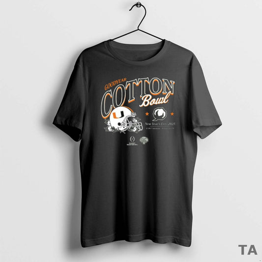Top 2025 Cotton Bowl Miami Canes Helmet Bound T Shirt Sweater Hoodie, Sweatshirt | AU18TeeNovaLab.com