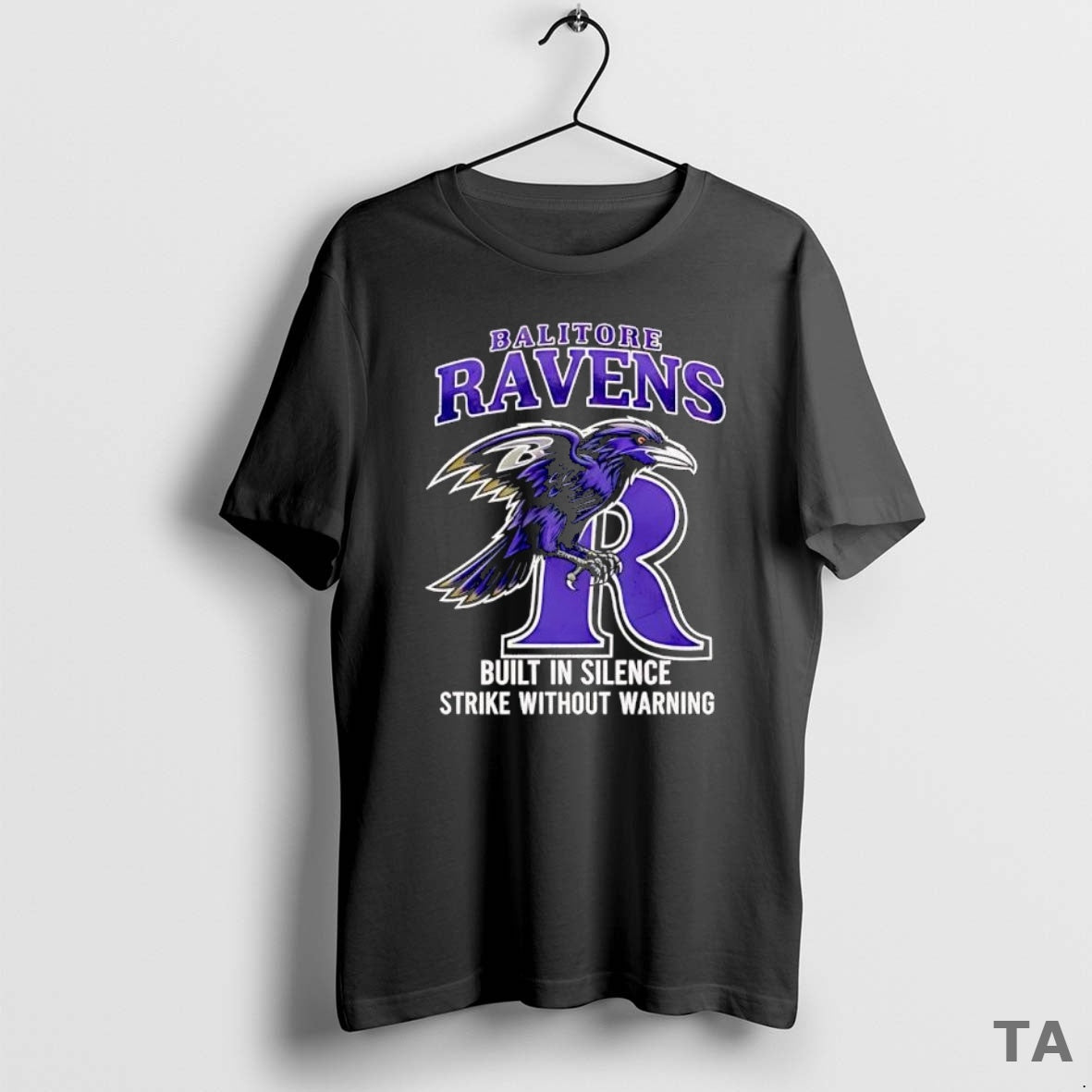 Top Baltimore Ravens Built In Silence Strike Without Warning T Shirt Sweater Hoodie, Sweatshirt | AU18TeeNovaLab.com