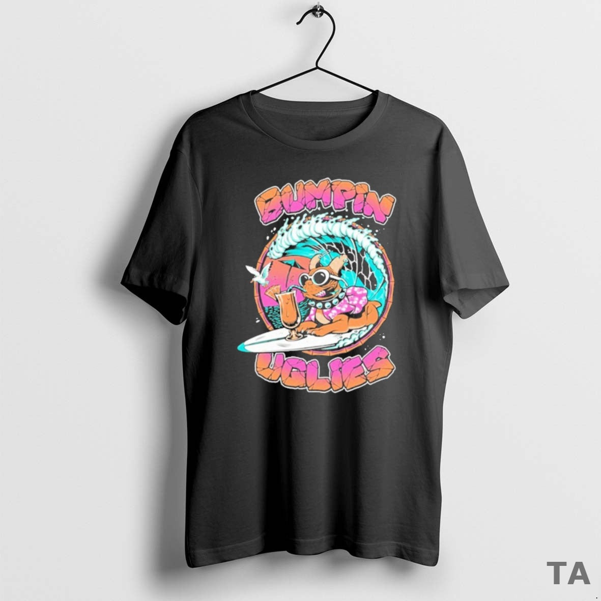 Top Bumpin Uglies Tour 2025 Pug Surfer T Shirt Sweater Hoodie, Sweatshirt | AU18TeeNovaLab.com