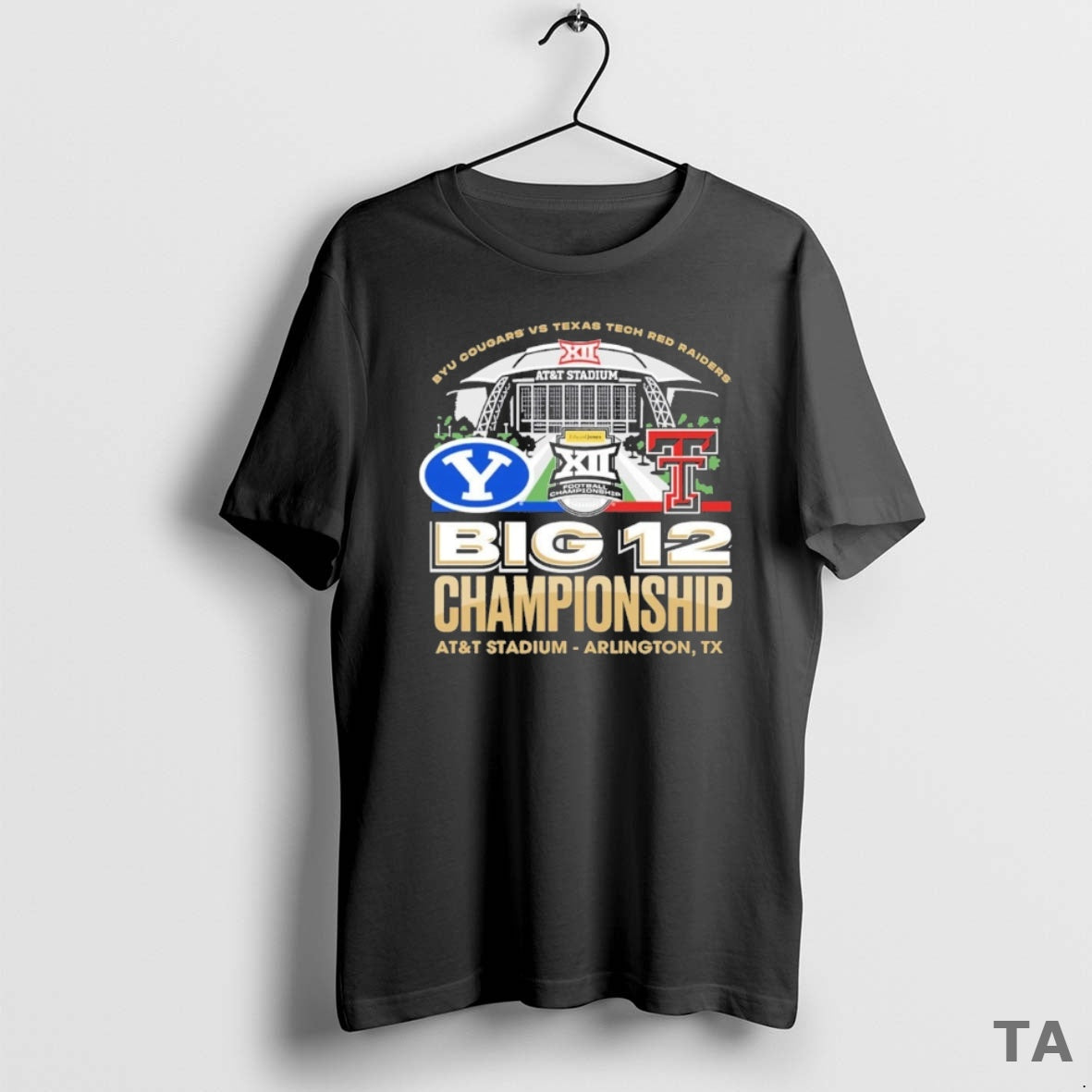 Top Byu Cougars Vs Texas Tech Red Raiders Big 12 Football Championship Att Stadium Arlington T-Shirts, Hoodie, Sweatshirt
