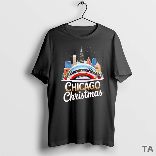 Top Chicago Christmas Cloud Gate The Bean City 2025 T Shirt Sweater Hoodie, Sweatshirt | AU18TeeNovaLab.com