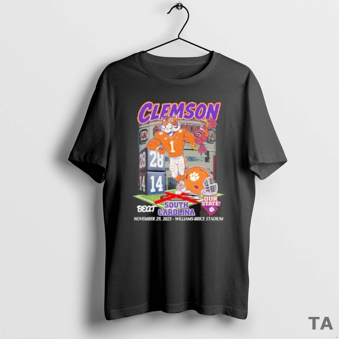 Top Clemson Tigers Beat South Carolina Our State November 29 2025 T Shirt Sweater Hoodie, Sweatshirt | AU18TeeNovaLab.com
