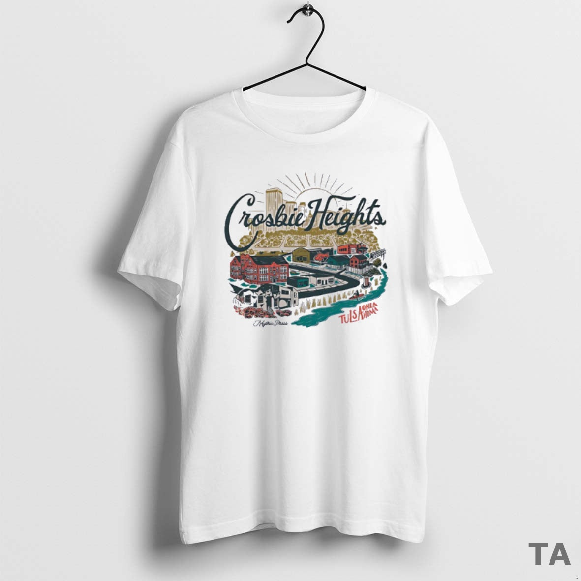 Top Crosbie Heights Tulsa Oklahoma Mythic Press T Shirt Sweater Hoodie, Sweatshirt | AU18TeeNovaLab.com